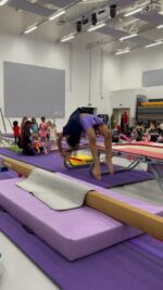 These 2 were set a challenge to land a flick and backwards walk over on the low beam, and they worked so hard at it!